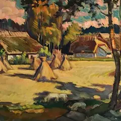 August Jansen, Maastik, 1947, Õli, lõued