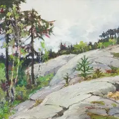 Boris Ottenberg, Maastik, 1945, Õli, lõuend, papp