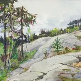 Boris Ottenberg, Maastik, 1945, Õli, lõuend, papp
