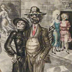 Eduard Wiiralt, Stseen tänaval, 1931, monotüüpia