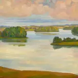 Voldemar Kangro-Pool, Pühajärv, 1920, Õli, lõuend