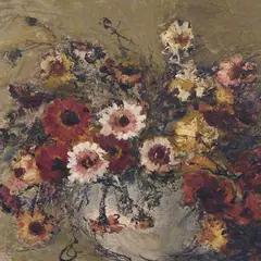 Ann Audova, Lilled vaasis, 1930 - 1950, õli, vineer