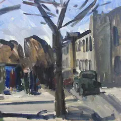 Aprillipäev by Henn Roode, 1960, õli, vineer, sold Oct 2016