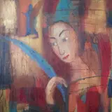 Inge Kudisiim, Sinine sulg/The Blue Feather, 2010, akrüül, lõuend