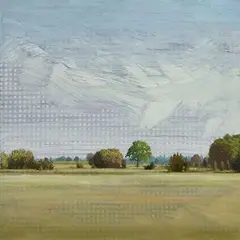 Andro Kööp, Männipõllu I/The pine field, 2015, õli, lõuend