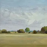 Andro Kööp, Männipõllu I/The pine field, 2015, õli, lõuend