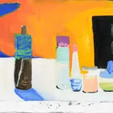 Krista Sokolova, Vaikelu vaikse tühjenemisega/Still life with silent discharge, 2016, õli, lõuend