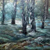 Anatoli Strahhov, Ilumetsa/Ilumetsa, 2015, õli, lõuend