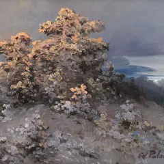 Eduard Poland, Männid õhtuvalguses, 1930 - 1940, õli, lõuend papil