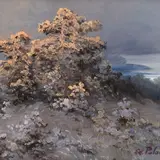 Eduard Poland, Männid õhtuvalguses, 1930 - 1940, õli, lõuend papil