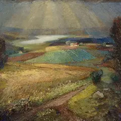 Ants Murakin, Sügisene maastik, 1930 - 1940, õli, papp