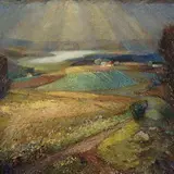 Ants Murakin, Sügisene maastik, 1930 - 1940, õli, papp