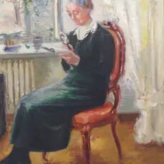 Karin Luts, Lugeja, 1947, õli, masoniit