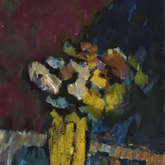 Alfred Kongo, Lilled, 1968, guašš, tempera, lõuend
