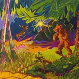 Kaljo Simson, Karu, jänes ja põder, 1960 - 1970, õli, masoniit