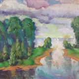 Konstantin Süvalo, Vaade merele/Pärnu rand, 1926, õli, lõuend
