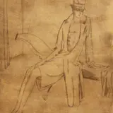 Peet Aren, Istuv daam, 1927, kuivnõel