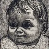 Claude by Eduard Wiiralt, 1936, puugravüür, sold Oct 2015
