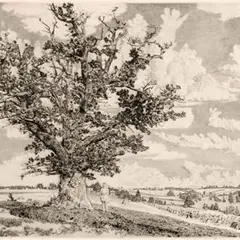 Eduard Wiiralt, Viljandi maastik, 1943, kuivnõel