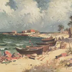 Richard Uutmaa, Kaluriküla, 1961, õli, lõuend