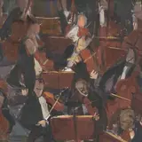 Leili Muuga, Orkester, 1965, õli, papp