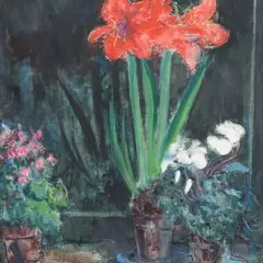 Eerik Haamer, Lilled aknal, 1960 - 1970, õli, lõuend
