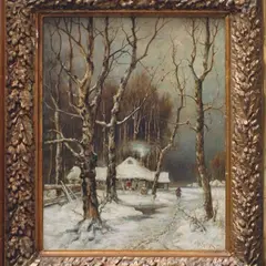 Julius von Klever, Talvine mets taluga, 1902, õli, lõuend