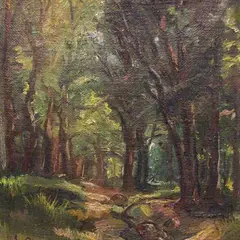 Metsatee by Evald Okas, 1939, õli, lõuend, sold Oct 2014