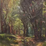 Evald Okas, Metsatee, 1939, õli, lõuend