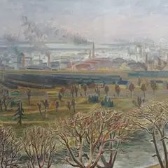 Salme Rida, Tööstusmaastik, 1945 - 1950, õli, lõuend