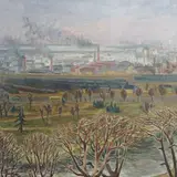 Salme Rida, Tööstusmaastik, 1945 - 1950, õli, lõuend