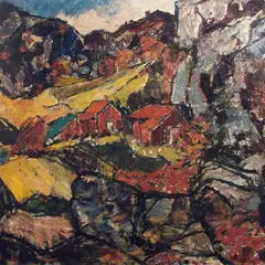Eerik Haamer, Mägimaastik, 1950 - 1960, õli, lõuend
