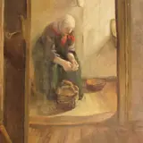 Selma Loog, Kartuleid koorimas, 1935 - 1940, õli, lõuend