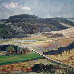Juhan Püttsepp, Lõuna - Eesti maastik, 1944, õli, vineer