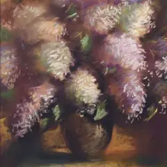Aarne Miikmaa, Sirelid, 1937, pastell, paber