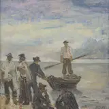 Endel Kõks, Kalurid, 1943, õli, vineer