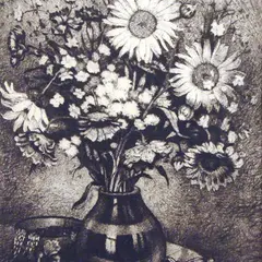 Maks Roosma, Lilled, 1956, kuivnõel