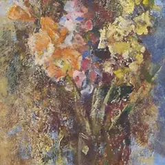 Efraim Allsalu, Bukett, 1992, õli, masoniit