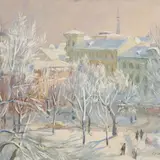 Ilmar Kimm, Tallinna vaade, 1964, õli, kartong