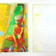 Tiit Pääsuke, Poiss torniga, 2000, õli, akrüül, lõuend