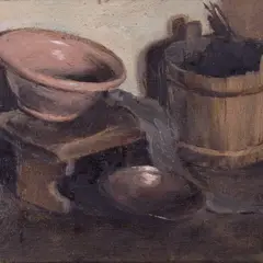 Kristjan Raud, Natüürmort (Anumad), 1896 - 1899, Õli, lõuend papil