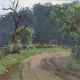 Boris Ottenberg, Karjatee, 1938, õli, papp