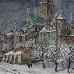 Nikolai Kull, Talvine Tallinn, 1940 - 1945, õli, lõuend