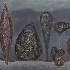 Ülo Sooster, Kadakad, 1961, õli, papp
