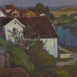 Nikolai Triik, Väikelinna vaade, 1905 - 1909, õli, papp