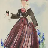 Silvia Leitu, Audru naine, 1951, akvarell