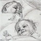 Lapsed by Eduard Wiiralt, 1937, linoolsügavtrükk, sold May 2011