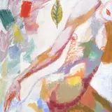Enn Põldroos, Akt rohelise lehega, 1992, õli, masoniit