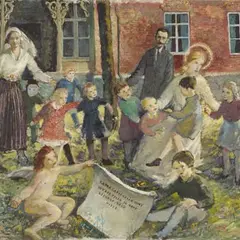 Elmar Kits, Pühapäevakool, 1939, õli, lõuend