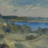 Evald Okas, Vaskna järv, 1959, õli, lõuend